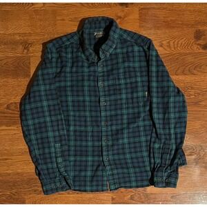 Eddie Bauer Long Sleeve Flannel Button Up Shirt